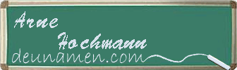 Arne Hochmann Visitenkarte
